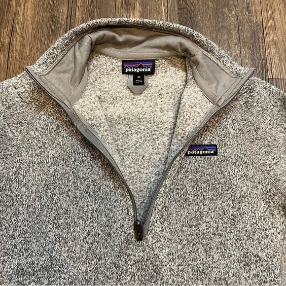 Patagonia Better Sweater Gray 1/4 Zip Fleece Long Sleeve Knit Top Warm Soft XS - Picture 7 of 11